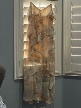 Slip dress with built-in slip
